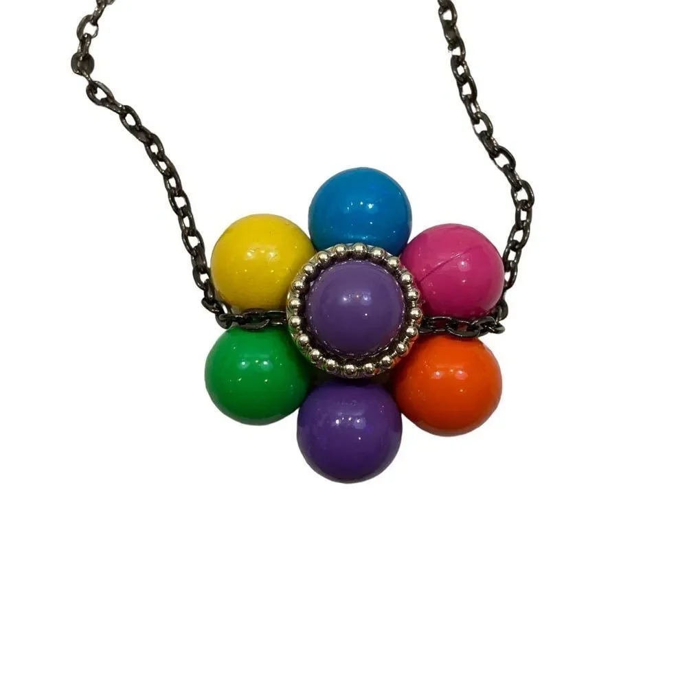Ladies‎ Long Flower Pendant Bronze or Antiqued Gold Necklace